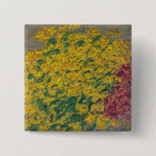 Bóton Quadrado 5.08cm Flores