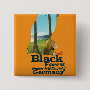Bóton Quadrado 5.08cm Floresta Negra - Baden-Württemberg - Alemanha