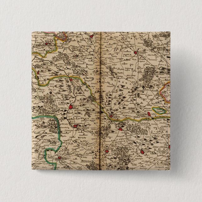 Bóton Quadrado 5.08cm Florestas da Alemanha (Frente)