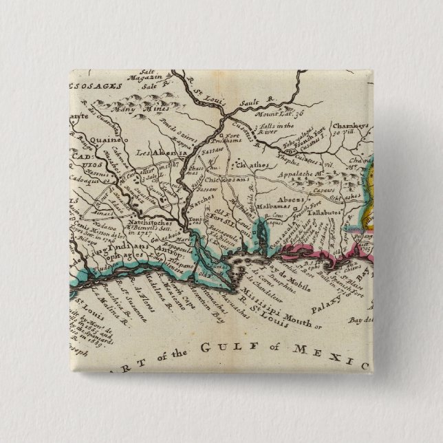 Bóton Quadrado 5.08cm Flórida (Frente)