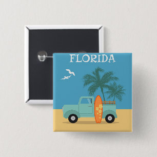 Bóton Quadrado 5.08cm Flórida:Botão Viagem