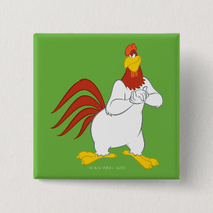 Bóton Quadrado 5.08cm Foghorn Leghorn Estação Mischievous