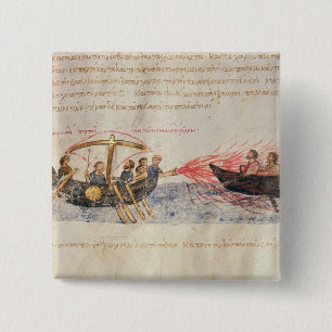 Bóton Quadrado 5.08cm Fogo grego (velino)