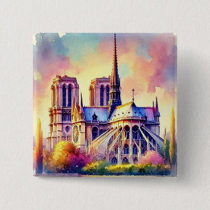 Bóton Quadrado 5.08cm Fogo Notre-Dame
