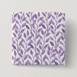 Bóton Quadrado 5.08cm Folhas de lavanda