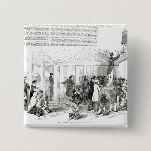 Bóton Quadrado 5.08cm Fome irlandesa da batata, 1847
