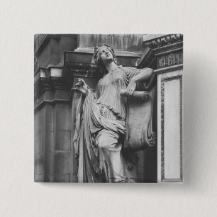 Bóton Quadrado 5.08cm Fonte de Moliere, comédia clara, 1844
