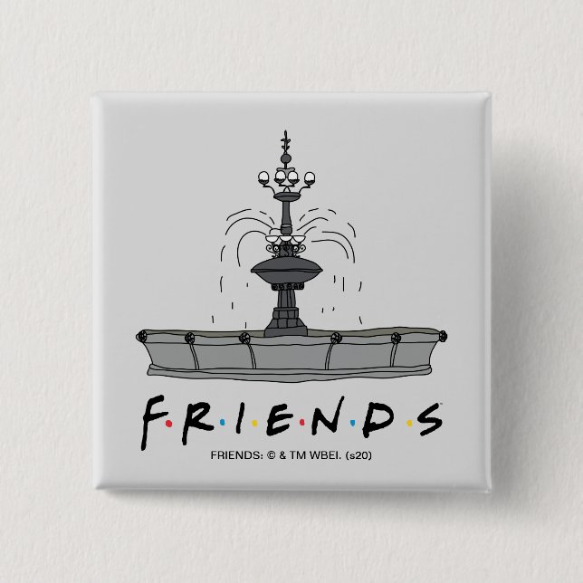 Bóton Quadrado 5.08cm Fonte FRIENDS™ (Frente)