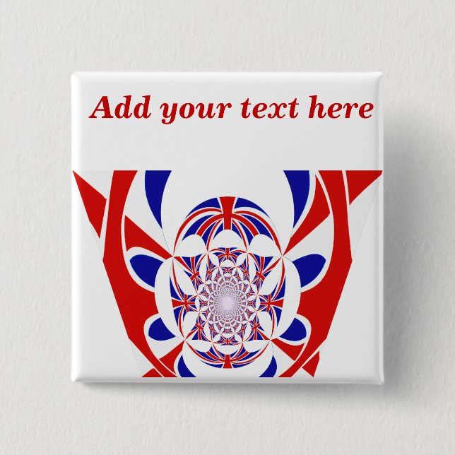 Bóton Quadrado 5.08cm Força, 3_ (Frente)