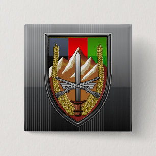 Bóton Quadrado 5.08cm Forças dos Estados Unidos no Afeganistão