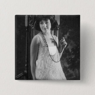 Bóton Quadrado 5.08cm Forma do Flapper das mulheres do 1920 do vintage