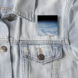 Bóton Quadrado 5.08cm Formação Circular De Nuvens Sobre O Oceano Pacífic