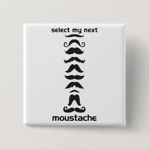 Bóton Quadrado 5.08cm Formação do Moustache