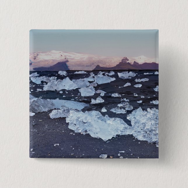 Bóton Quadrado 5.08cm Formações de Iceberg (Frente)