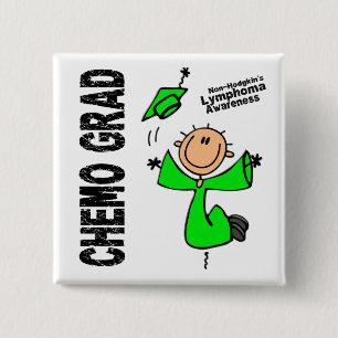 Bóton Quadrado 5.08cm FORMANDO 1 do linfoma CHEMO de Non-Hodgkins