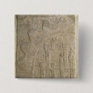 Bóton Quadrado 5.08cm Fortaleza sob o cerco, de Nimrud, Iraque
