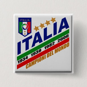Bóton Quadrado 5.08cm Forza Italia - campeonato do mundo 2010