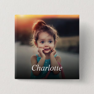 Bóton Quadrado 5.08cm Foto personalizada