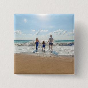 Bóton Quadrado 5.08cm Foto personalizada