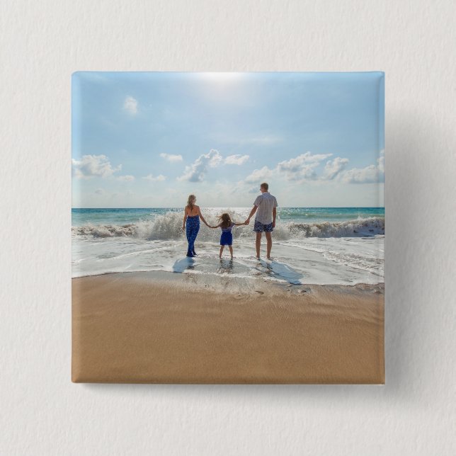 Bóton Quadrado 5.08cm Foto personalizada (Frente)
