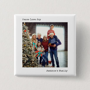 Bóton Quadrado 5.08cm Foto personalizada de Natal para máquinas de escre