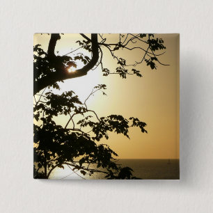 Bóton Quadrado 5.08cm Fotografia Tropical II através do Sol