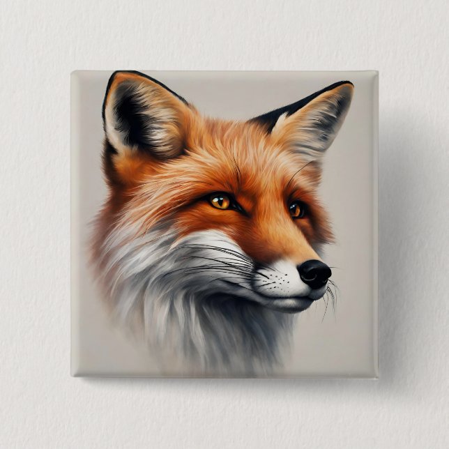 Bóton Quadrado 5.08cm Fox Majestosa (Frente)