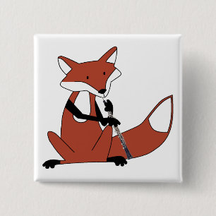 Bóton Quadrado 5.08cm Fox que joga o Oboe