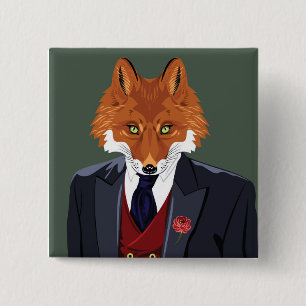 Bóton Quadrado 5.08cm Foxy Retrato