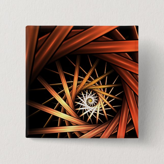 Bóton Quadrado 5.08cm Fractal da torrente (Frente)