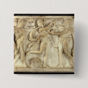 Bóton Quadrado 5.08cm Fragmento de um sarcófago