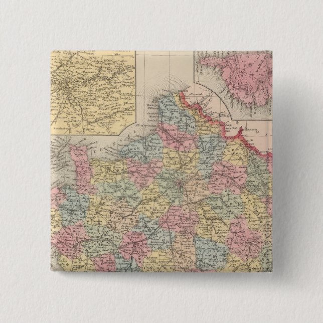 Bóton Quadrado 5.08cm França 10 (Frente)