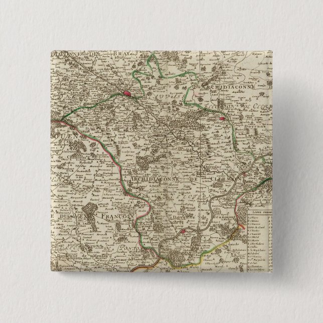 Bóton Quadrado 5.08cm França 14 (Frente)