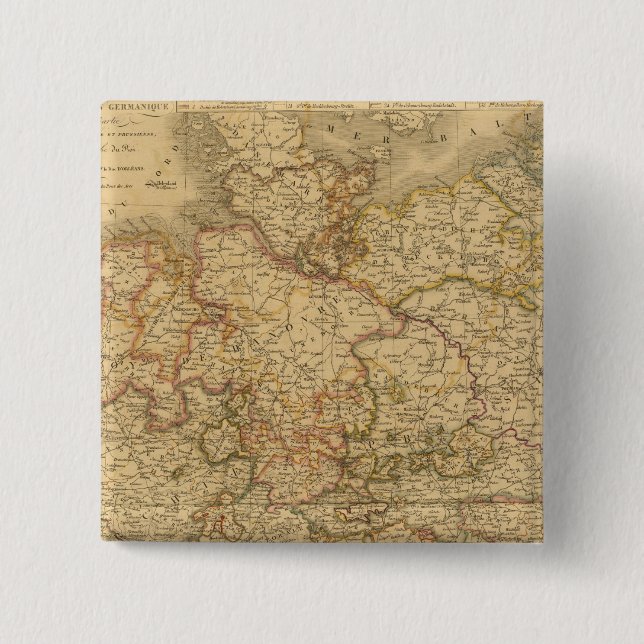 Bóton Quadrado 5.08cm França 23 (Frente)