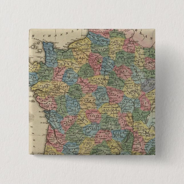 Bóton Quadrado 5.08cm França 25 (Frente)