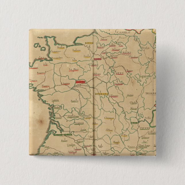 Bóton Quadrado 5.08cm França 32 (Frente)