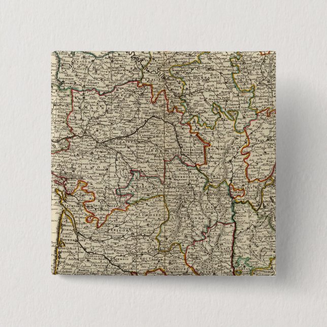 Bóton Quadrado 5.08cm França 7 (Frente)