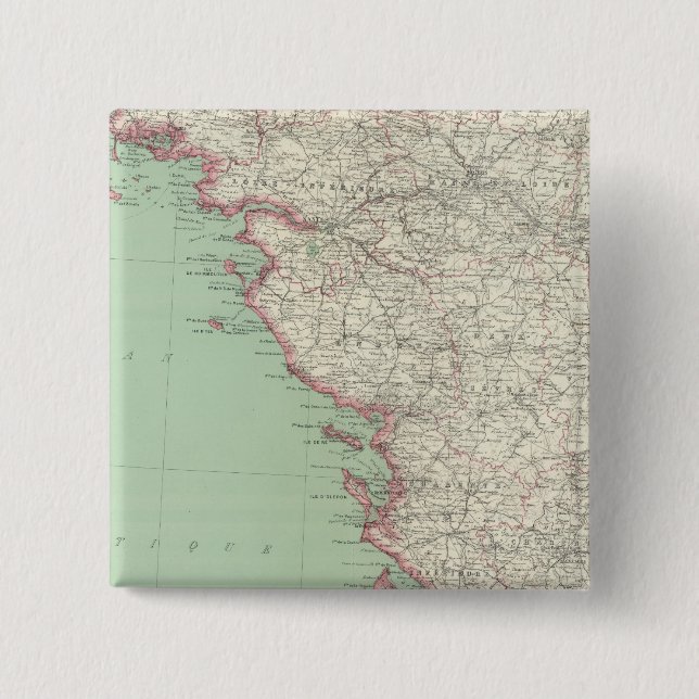 Bóton Quadrado 5.08cm França 9 (Frente)