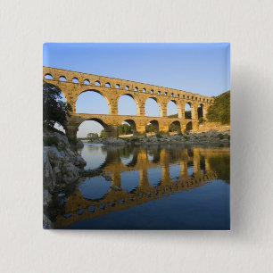 Bóton Quadrado 5.08cm França, Avinhão. O aqueduto romano Pont du Gard