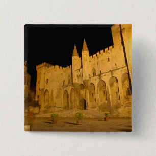 Bóton Quadrado 5.08cm França, Avinhão, Provença, Palácio Papal à noite