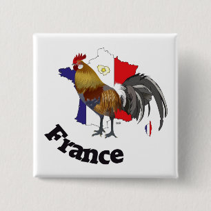 Bóton Quadrado 5.08cm França France cia de fra Button