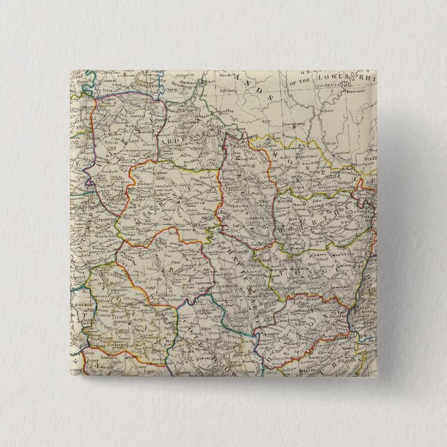 Bóton Quadrado 5.08cm França II 2 (Frente)