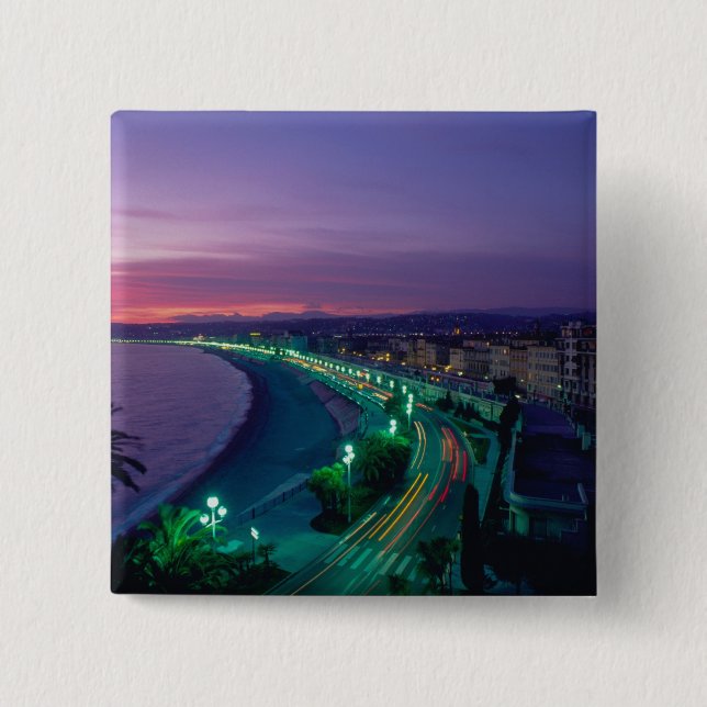 Bóton Quadrado 5.08cm França, Nice. (Frente)