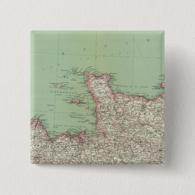 Bóton Quadrado 5.08cm França Norte (Frente)