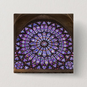 Bóton Quadrado 5.08cm França, Paris. Detalhe interior de vitral