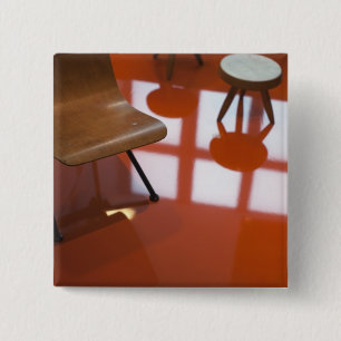 Bóton Quadrado 5.08cm França, Paris, Museu de Arte Decorativa, exposição