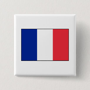 Bóton Quadrado 5.08cm France - bandeira francesa