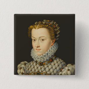 Bóton Quadrado 5.08cm Francois Clouet - Elisabeth da Áustria