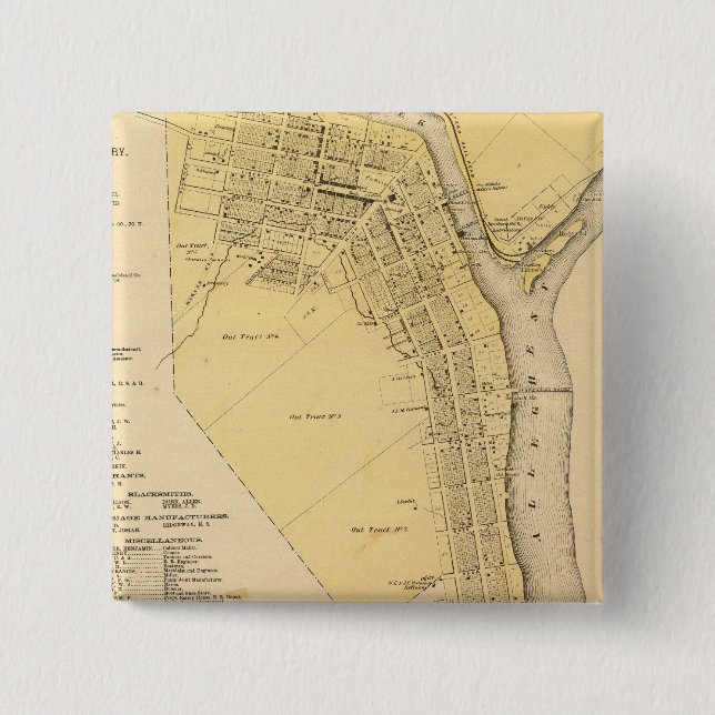 Bóton Quadrado 5.08cm Franklin (Frente)