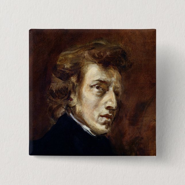 Bóton Quadrado 5.08cm Frederic Chopin 1838 (Frente)